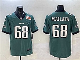 Men's Philadelphia Eagles #68 Jordan Mailata Green 2025 Super Bowl LIX Patch New Vapor Untouchable Limited Stitched Jersey Dzhi,baseball caps,new era cap wholesale,wholesale hats